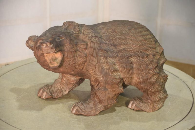 Carved Wooden Hokkaido Bear Width:360mm