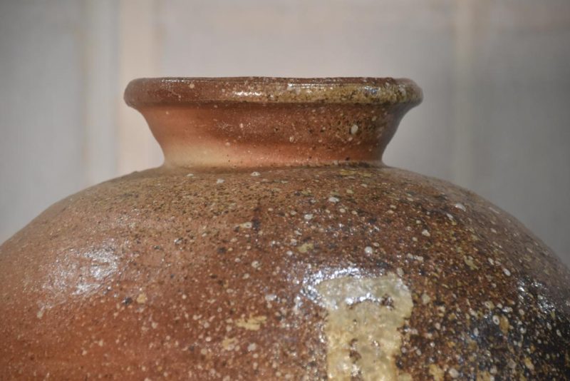 Shigaraki Wood Fired Tsubo Vase Width:330mm - Image 3