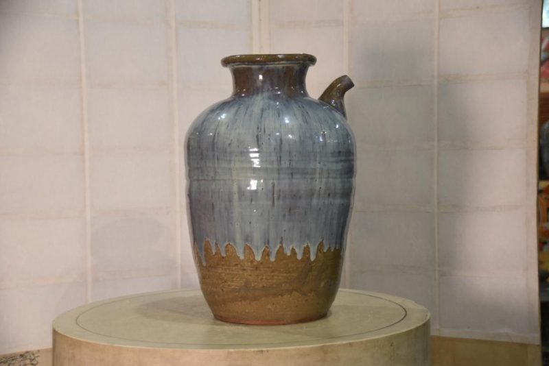 Shigaraki Drip Glaze Tsubo Urn Height:280mm