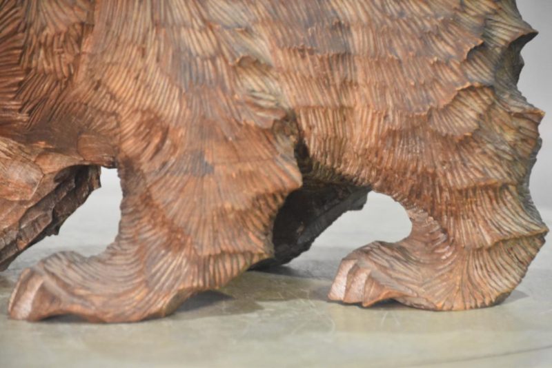 Carved Wooden Hokkaido Bear Width:360mm - Image 6