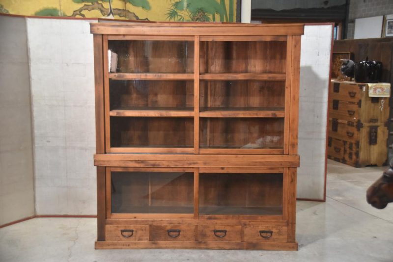 Antique Misedansu Shop Display Chest Width:1520mm - Image 3