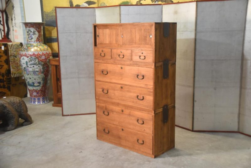 Japanese Vintage Wedding Chest (3 Sections) Width:940mm - Image 4