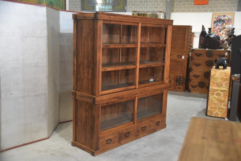 Antique Misedansu Shop Display Chest Width:1520mm - Image 8
