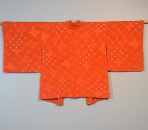 Coral Red Silk Vintage Haori