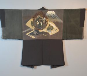 Vintage Japanese Silk Mans Haori (Kimono Jacket)