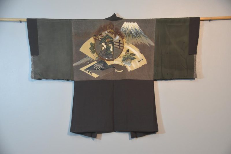Vintage Japanese Silk Mans Haori (Kimono Jacket)