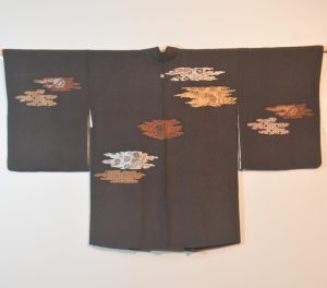 Silk Haori Jacket with Lacquered Metallic Thread