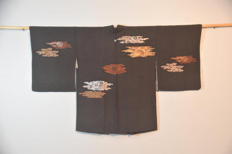 Silk Haori Jacket with Lacquered Metallic Thread