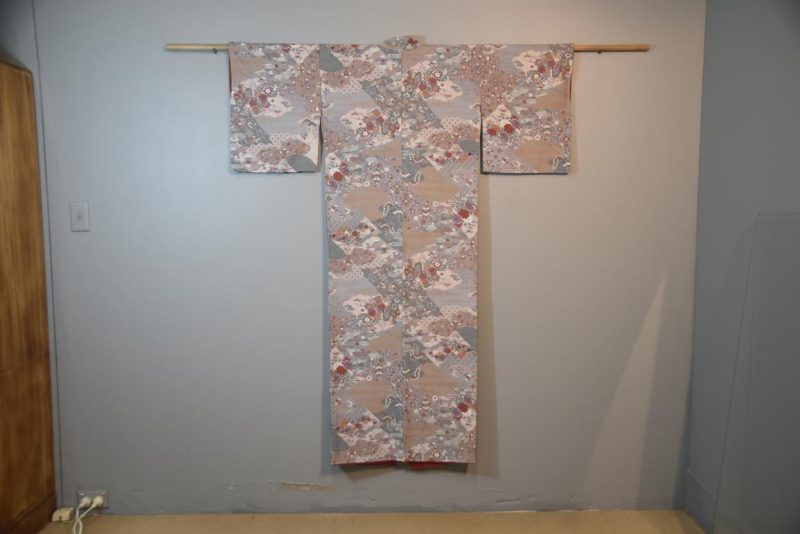 Japanese Floral Silk Vintage Kimono