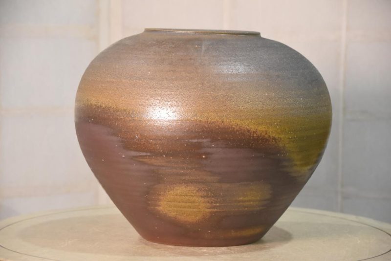 Bizen Pottery Vase Width:330mm - Image 4