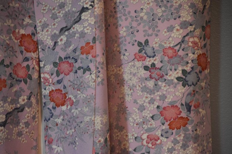 Spring Floral Japanese Silk Vintage Kimono - Image 7