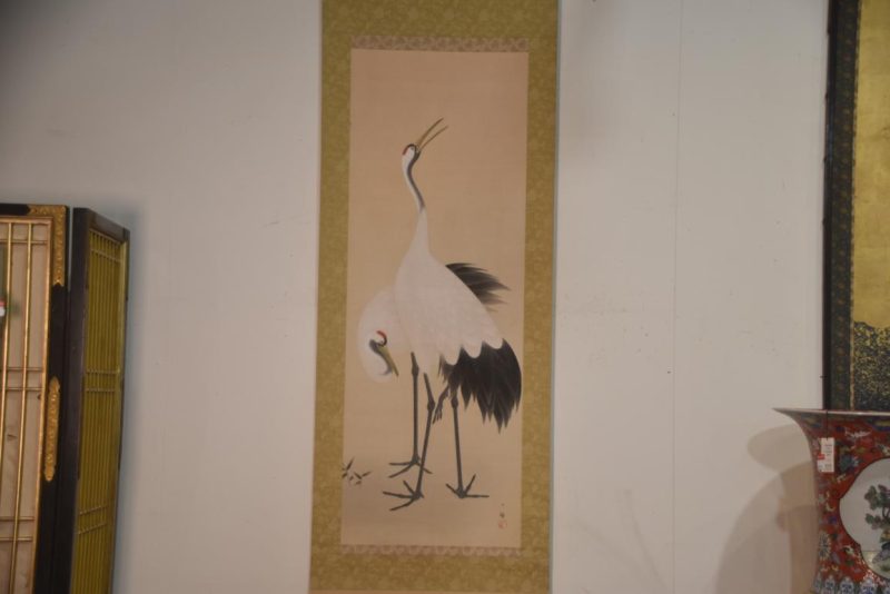 Japanese Crane Scroll Height:2060mm