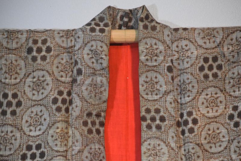 Oshima Japanese Silk Vintage Kimono - Image 6
