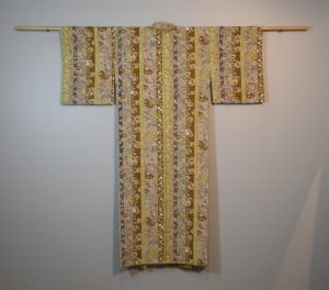 Cranes and Cherry Blossoms Japanese Silk Vintage Kimono