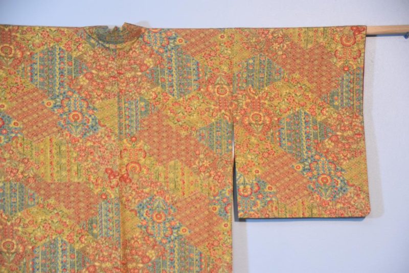 Red Caramel Japanese Soft Silk Vintage Kimono - Image 3