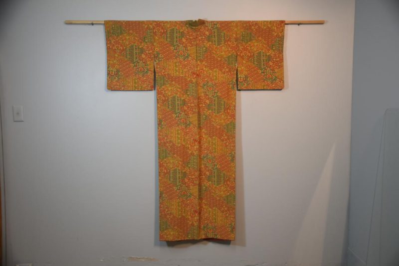 Red Caramel Japanese Soft Silk Vintage Kimono