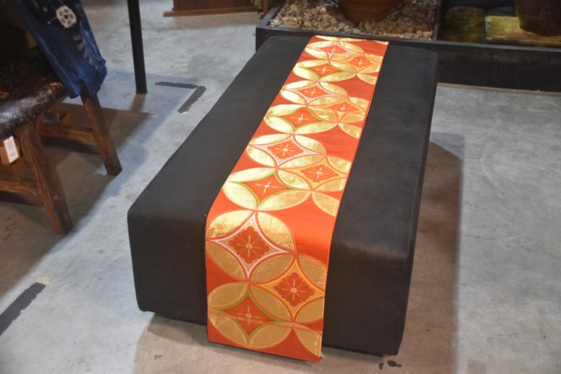Orange and Gold Vintage Obi Table Runner Length:4000mm