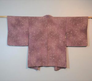 Lilac Maple Leaf Vintage Silk Haori Jacket