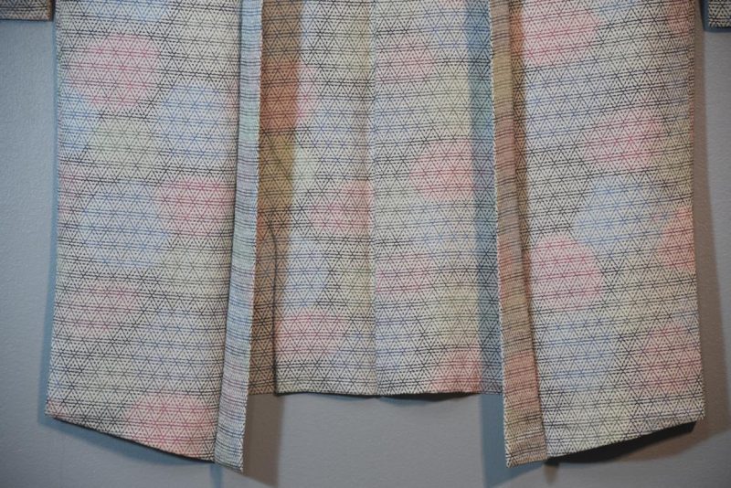 Geometric Design Vintage Silk Haori Jacket - Image 7
