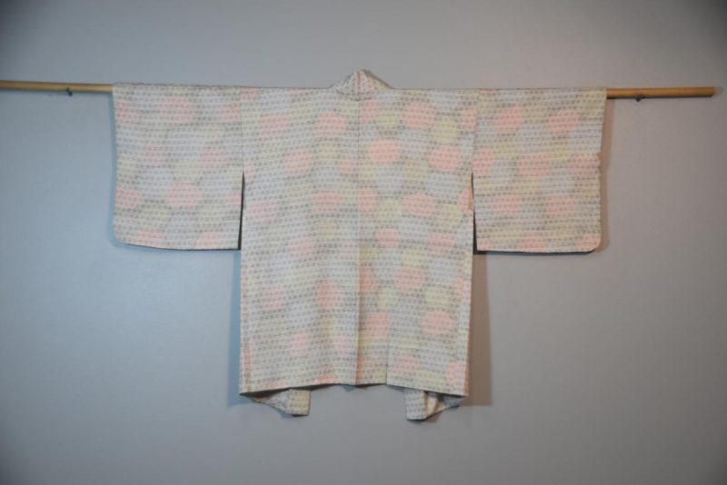 Geometric Design Vintage Silk Haori Jacket