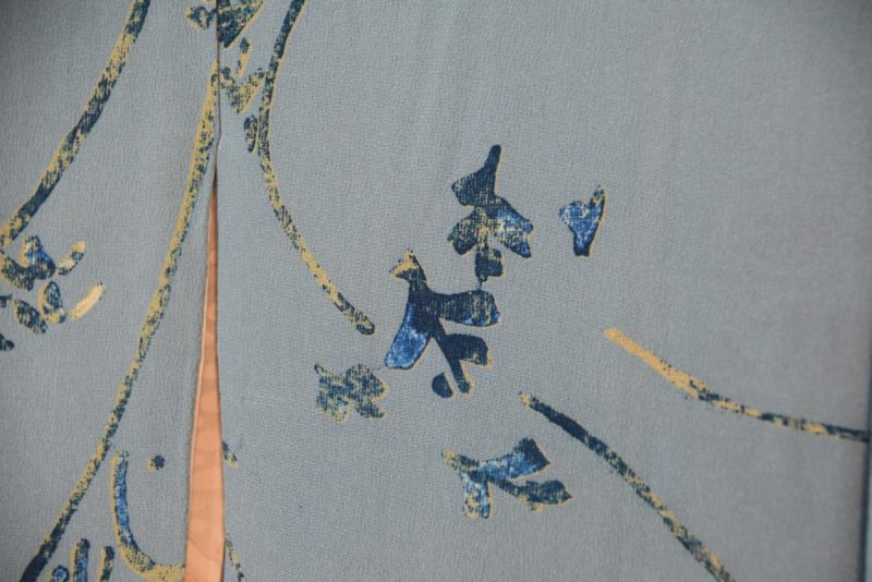 Vintage Pale Blue Silk Haori Jacket - Image 2