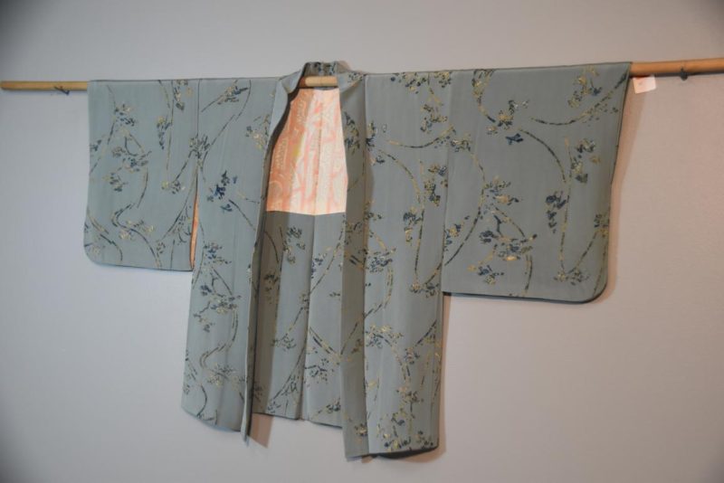Vintage Pale Blue Silk Haori Jacket - Image 5