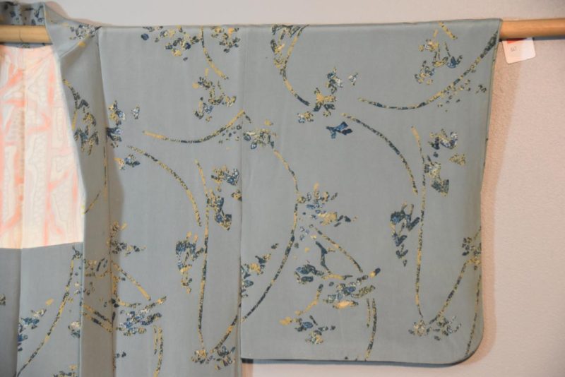 Vintage Pale Blue Silk Haori Jacket - Image 4