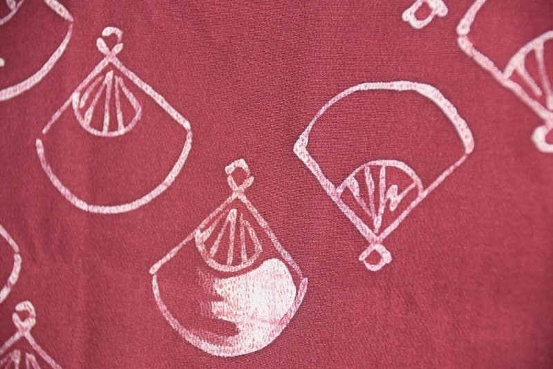 Vintage Fan Design Silk Haori Jacket - Image 5