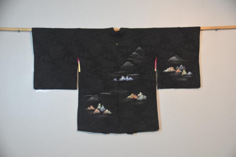 Soft Black Silk Vintage Haori