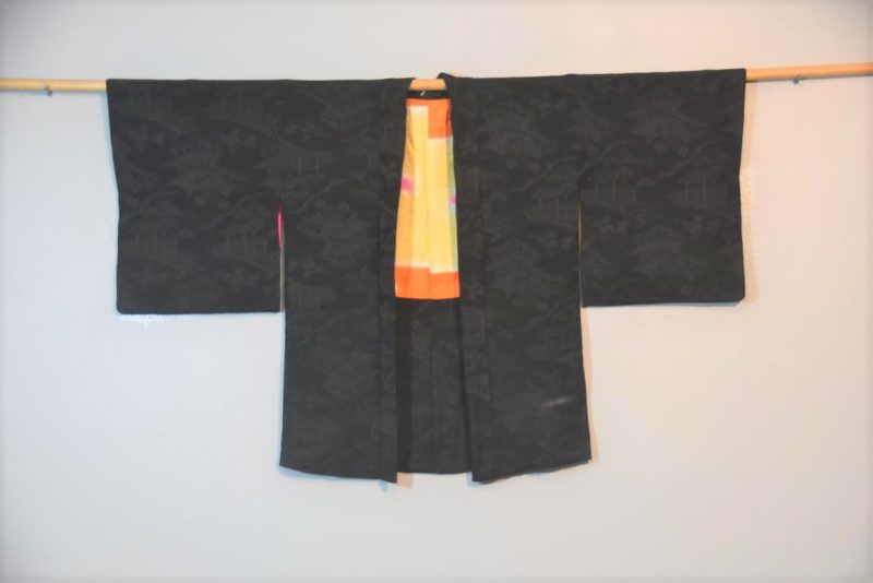 Soft Black Silk Vintage Haori - Image 5