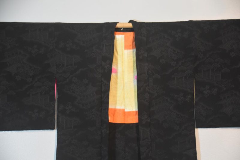 Soft Black Silk Vintage Haori - Image 4