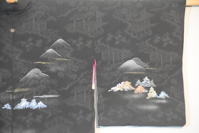 Soft Black Silk Vintage Haori - Image 3