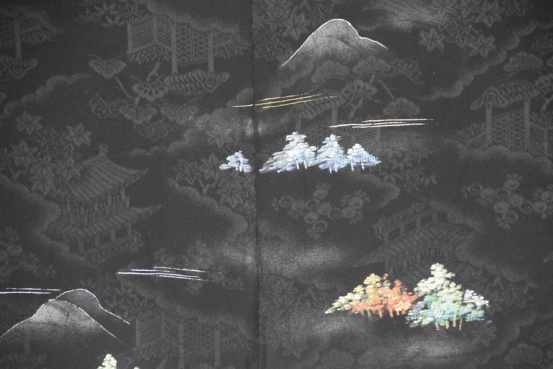 Soft Black Silk Vintage Haori - Image 2