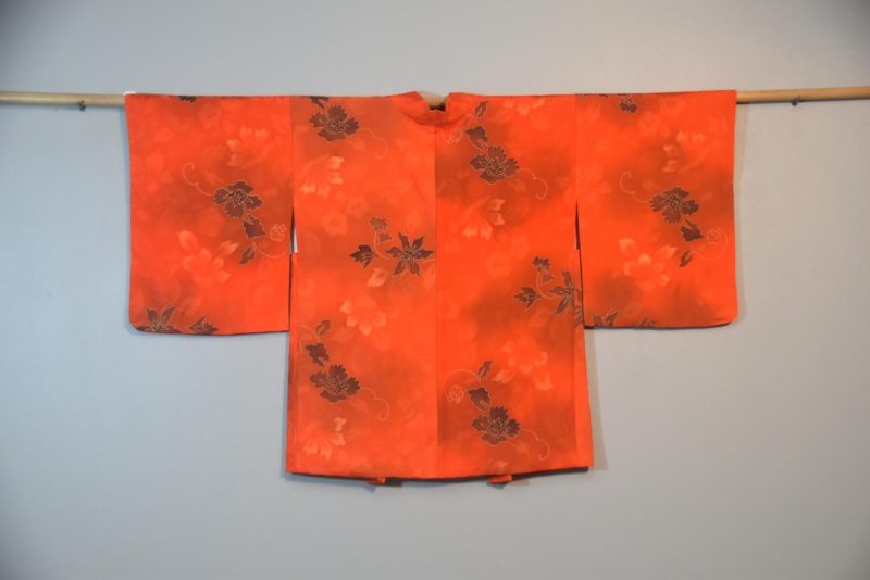 Smashing Orange Silk Vintage Haori Jacket