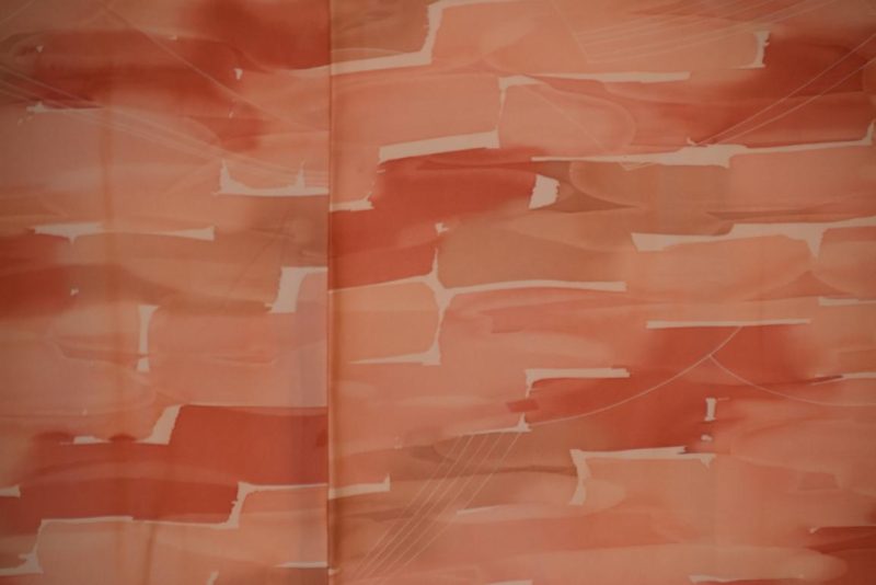 Peach and Pink Silk Vintage Haori Jacket - Image 2