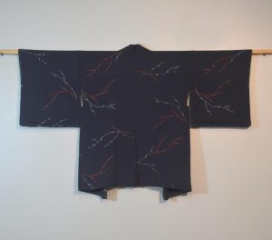 Navy Vintage Japanese Silk Haori