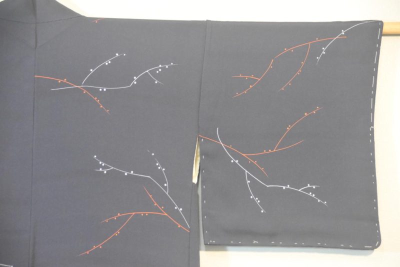 Navy Vintage Japanese Silk Haori - Image 8