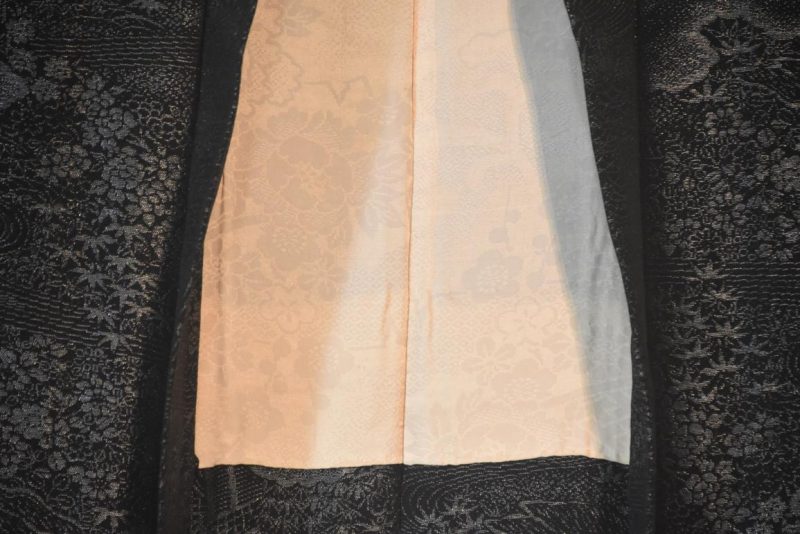 Black with Silver Thread Vintage Silk Haori - Image 4