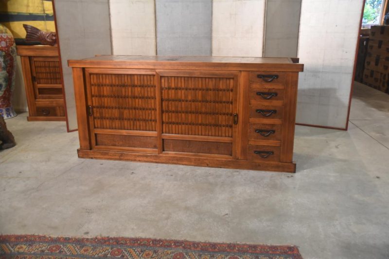 Antique Japanese Hikone Region Sideboard Width:1880mm