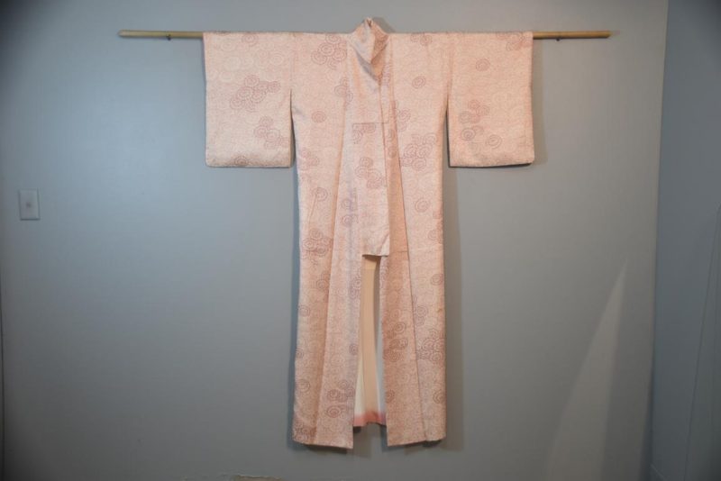 Red Chrysanthemum Vintage Silk Kimono - Image 5