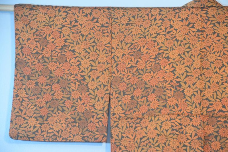Bronze Daisy Vintage Silk Kimono - Image 6