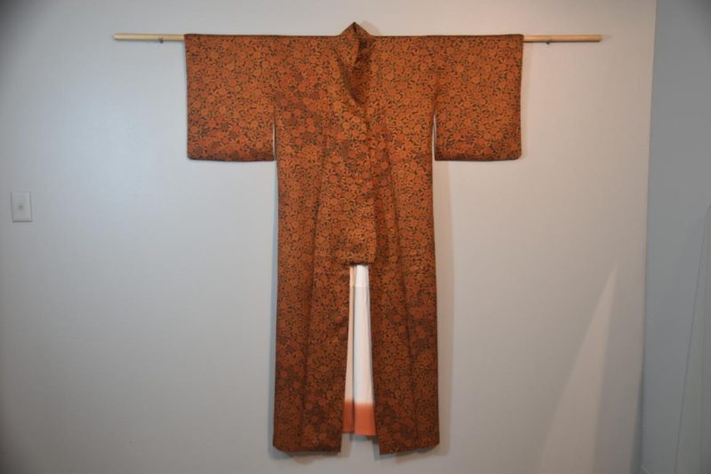Bronze Daisy Vintage Silk Kimono - Image 4