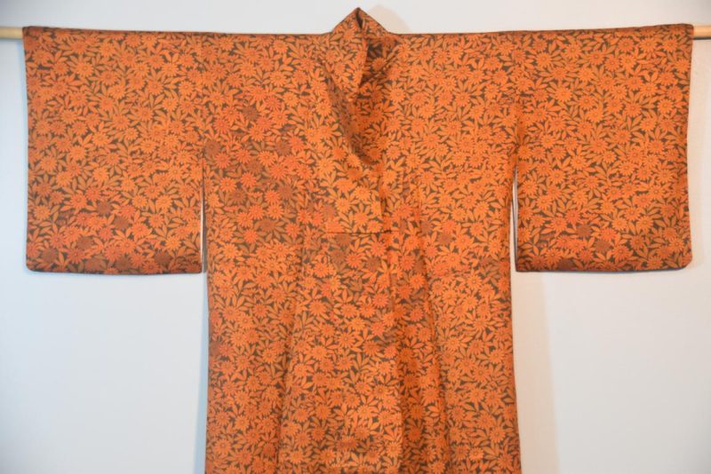 Bronze Daisy Vintage Silk Kimono - Image 3