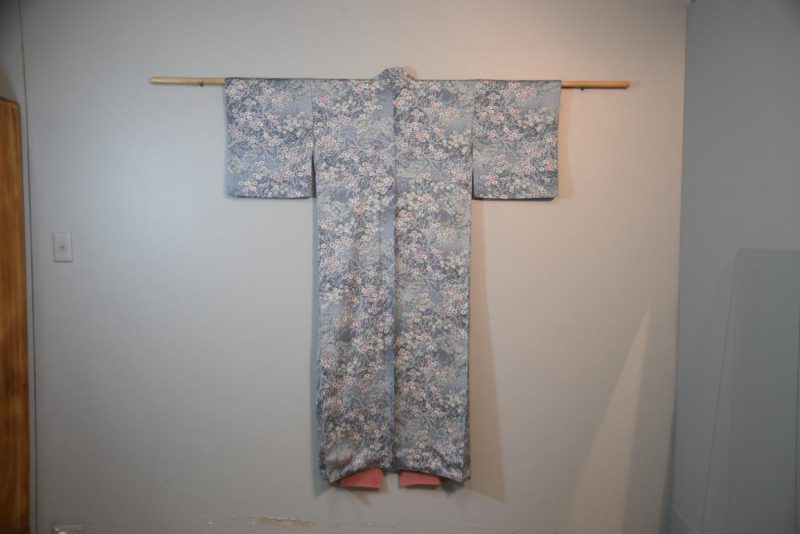 Blue Blossoms Vintage Silk Kimono