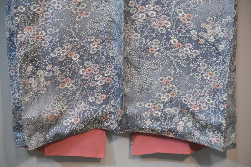 Blue Blossoms Vintage Silk Kimono - Image 6