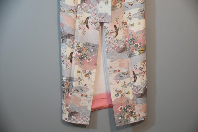 Bird and Flower Vintage Silk Kimono - Image 6