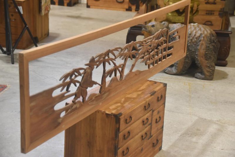 Japanese Carved Wooden Rama Transom Width:1770mm - Image 10