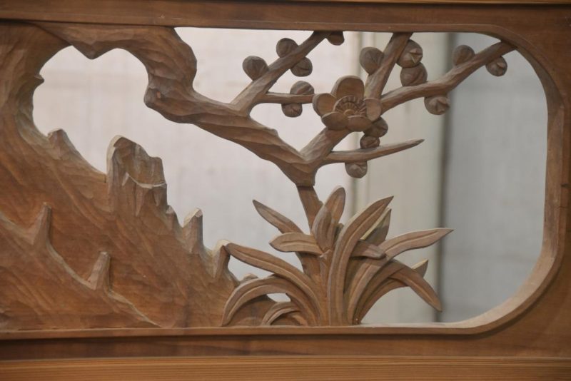 Japanese Carved Wooden Rama Transom Width:1700mm - Image 3