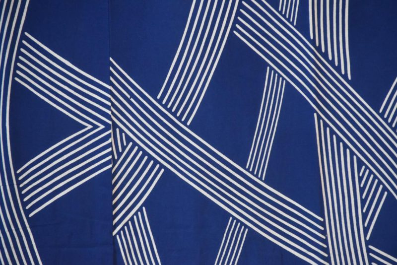 Royal Blue Japanese Cotton Yukata - Image 2
