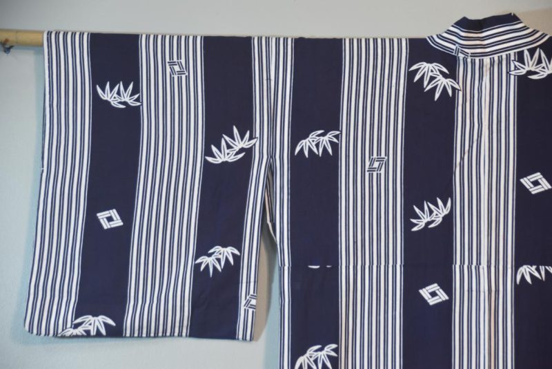 Bamboo Striped Japanese Cotton Yukata - Image 3